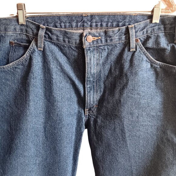 38x32 Vtg Dickies Blue Denim Carpenter Jeans Relaxed Fit Mens Classic Workwear - Picture 4 of 6